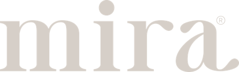 mira wordmark in bone